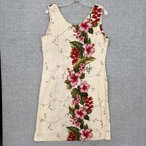 Jade Fashions Dress Womens M White Floral Sundress Knee Length Strappy‎ Sleeve